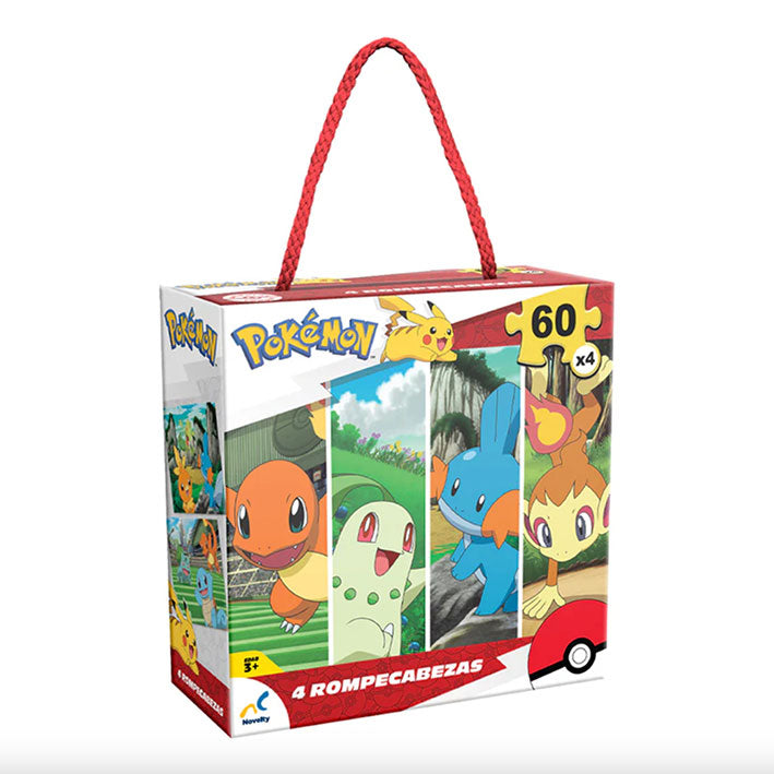 ROMPECABEZAS 4 EN 1 DE 60 PIEZAS C/U NOVELTY: Pokémon – Big Bang Planet ...