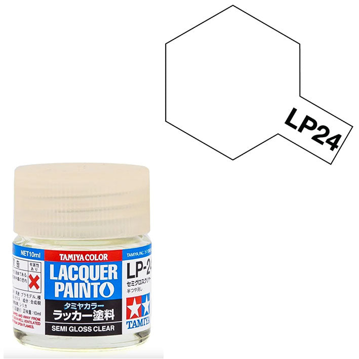 Barniz Laca - Tamiya LP24 (Semi Gloss Clear) - Barniz Transparente Semi Brillante 10ml