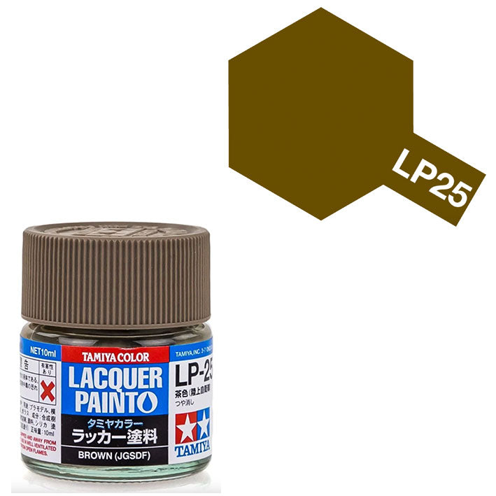 Pintura Laca - Tamiya LP25 (Brown / JGSDF) - Café (Marrón) de la Fuerza Terrestre de Autodefensa de Japón 10ml