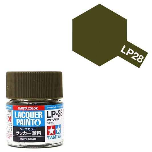 Pintura Laca - Tamiya LP28 (Olive Drab) - Verde Oliva US 10ml