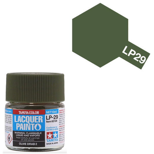 Pintura Laca - Tamiya LP29 (Olive Drab 2) - Verde Oliva 10ml