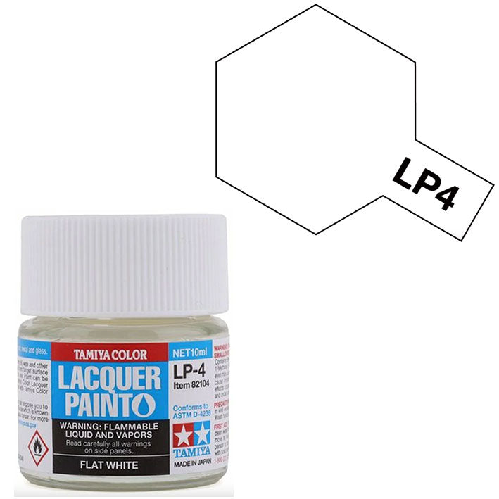 Pintura Laca - Tamiya LP4 (Flat White) - Blanco Mate 10ml