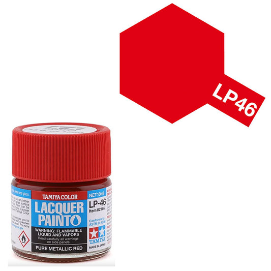 Pintura Laca - Tamiya LP46 (Pure Metallic Red) - Rojo Metálico Puro 10ml
