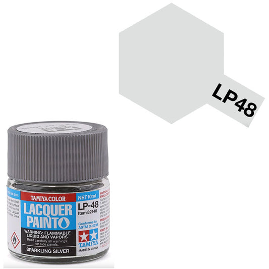 Pintura Laca - Tamiya LP48 (Sparkling Silver) - Plata Brillante 10ml