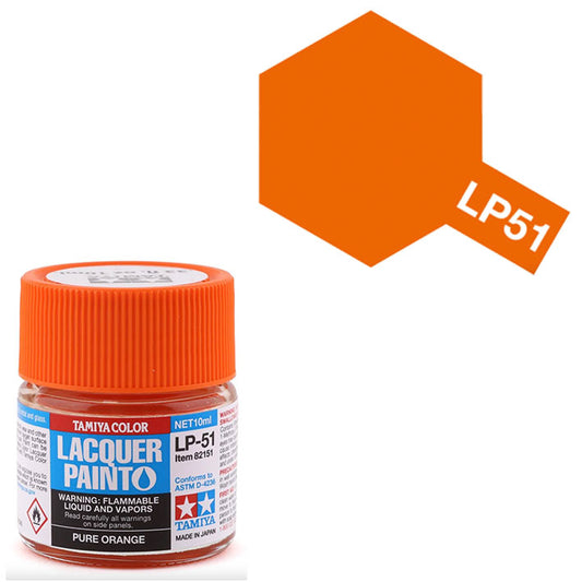 Pintura Laca - Tamiya LP51 (Gloss Pure Orange) - Naranja Puro Brillante 10ml