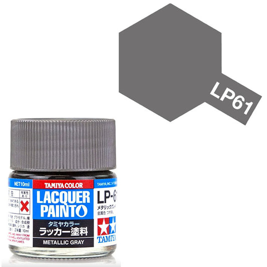 Pintura Laca - Tamiya LP61 (Metallic Gray) - Gris Metálico 10ml