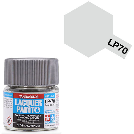 Pintura Laca - Tamiya LP70 (Gloss Aluminum) - Aluminio Brillante 10ml