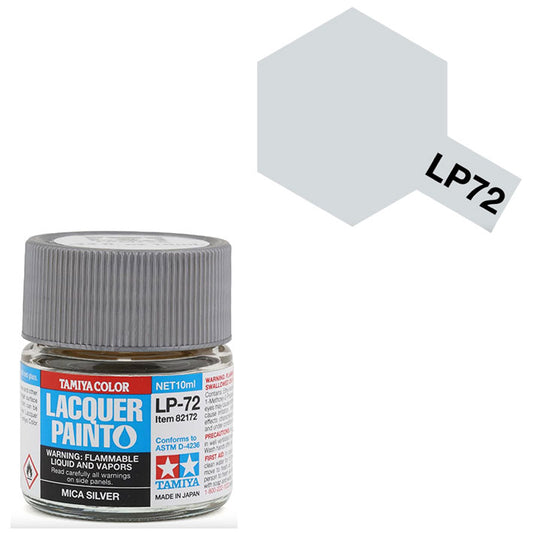 Pintura Laca - Tamiya LP72 (Mica Silver) - Mica Plateado 10ml