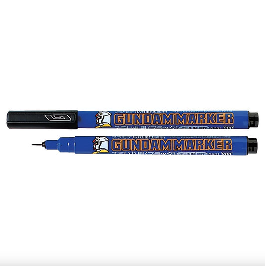 Marcador de pintura acrílica base alcohol - Gundam Marker - Punta Extra Fina - Negro GM-01