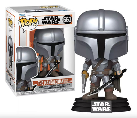 Funko Pop Star Wars: El Mandaloriano - Mandaloriano con Dark Saber