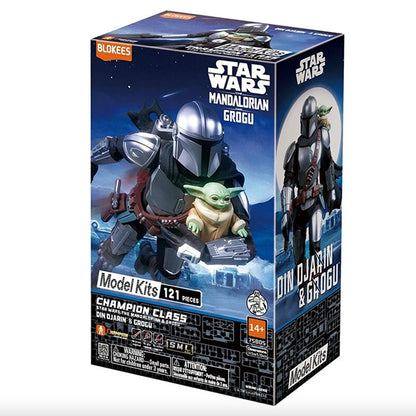Blokees Figura Armable de Star Wars: The Mandalorian & Grogu: Champion Class - Din Djarin & Grogu