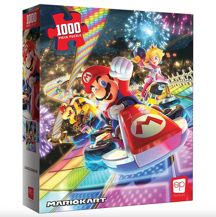 Rompecabezas 1000 Piezas - Usaopoly: Mario Kart "Rainbow Road"