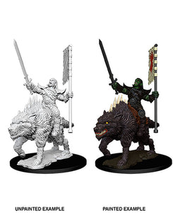 Miniatura SIN PINTAR - Pathfinder - Deep Cuts - Orc on Dire Wolf