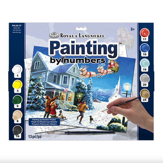 Pinta con Números - Santa esta aquí - 28 x 38cm