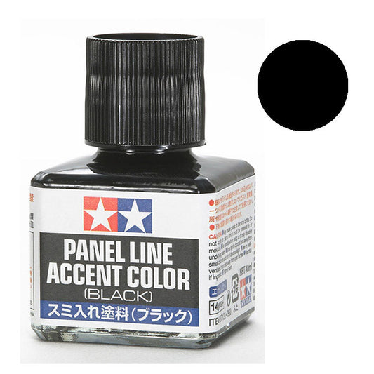 Panel Line - Tamiya Accent Color (Black) - Paneleador (Negro) 40ml