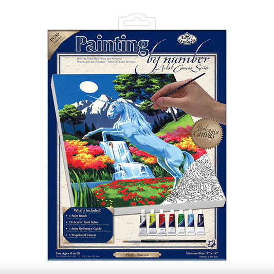 Pinta con Números - Unicornio - Bastidor de 22 x 30cm