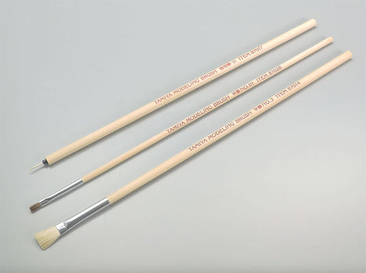 Set de Pinceles Básico Tamiya - 3 Pzas