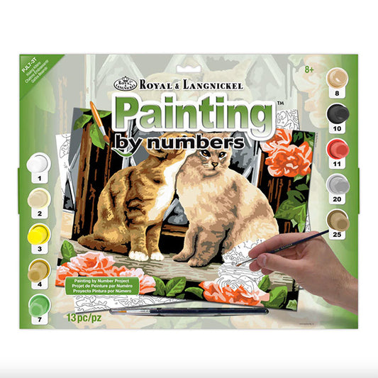 Pinta con Números - Gatitos besadores - 28 x 38cm