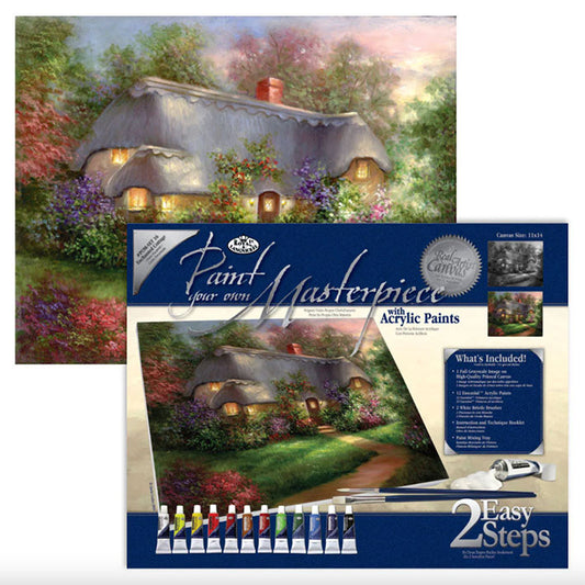 Pinta tu obra maestra - Casita encantada - Bastidor de 28 x 35cm