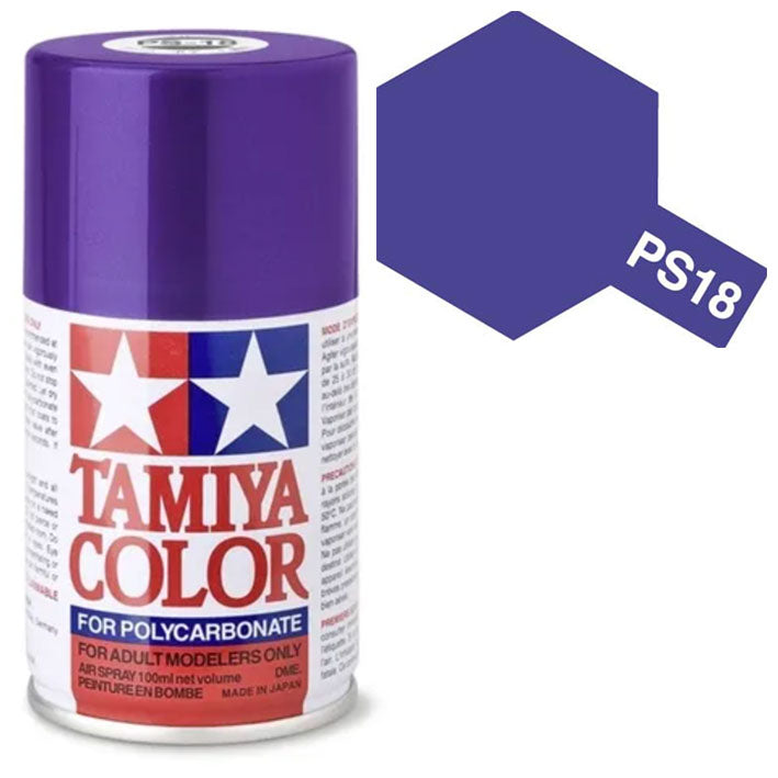 Pintura Aerosol Para Policarbonato - Tamiya PS18 (Metallic Purple) - Morado Metálico 100ml