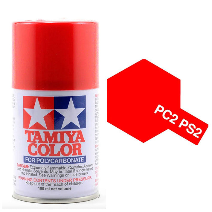 Pintura Aerosol Para Policarbonato - Tamiya PS2 (Red) - Rojo 100ml