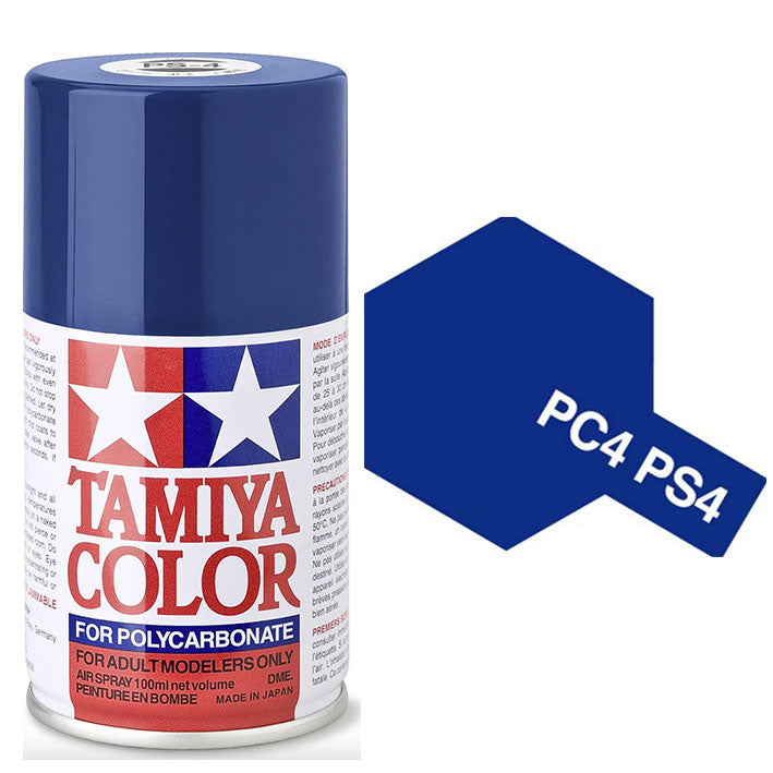 Pintura Aerosol Para Policarbonato - Tamiya PS4 (Blue) - Azul 100ml