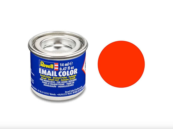Pintura Esmalte - Revell #25 (Flat Luminous Orange) - Naranja Fluorescente Mate 14ml