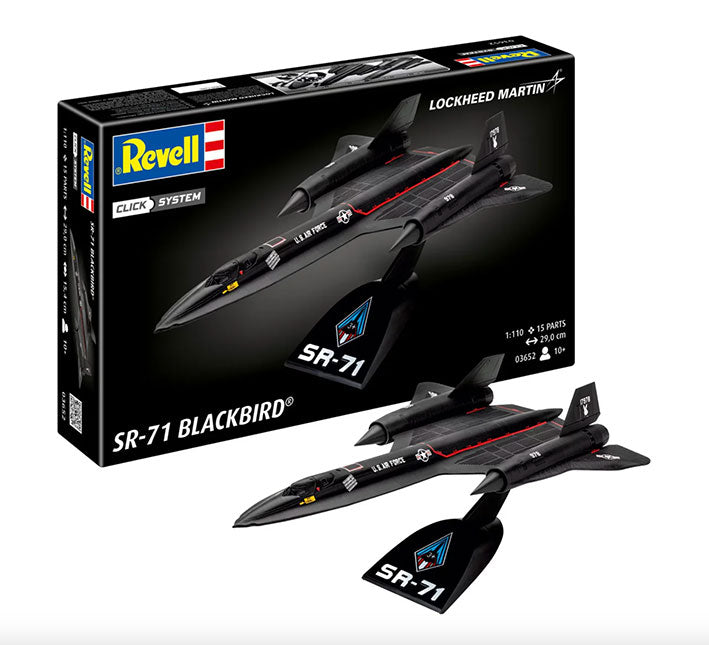 Modelo a escala 1/110 para armar: Lockheed SR-71 Blackbird click system