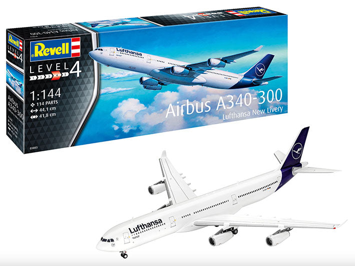 Modelo a escala 1/144 para armar: A340-300 Lufthansa Nueva Librea