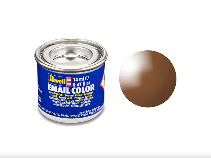 Pintura Esmalte - Revell #80 (Gloss Mud Brown) - Marrón Arcilla Brillante 14ml