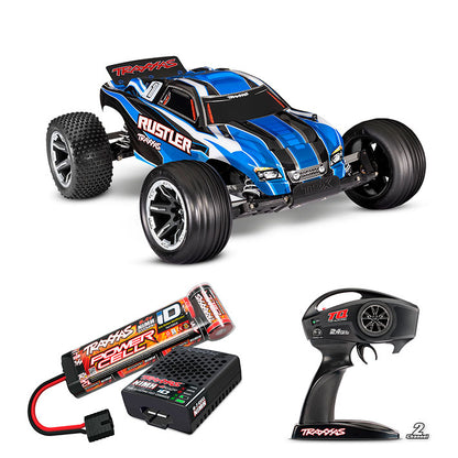 Auto Radio Control - TRAXXAS - RUSTLER XL-5 (Azul) Escala 1/10