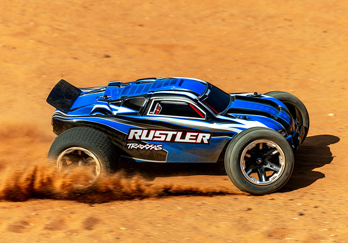 Auto Radio Control - TRAXXAS - RUSTLER XL-5 (Azul) Escala 1/10