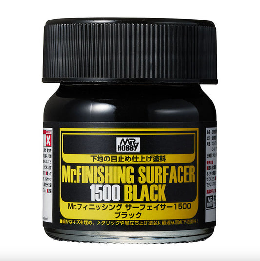 Primer - Mr. Finishing Surfacer 1500 Black - Imprimación Negro 1500 - 40ml