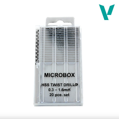 Vallejo - Set de 20 brocas, 0.3-1.6 mm