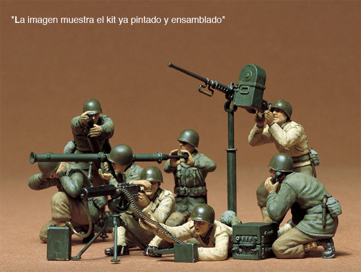 Modelo a escala 1/35 para armar: Militar - WWII U.S. Gun and Mortar Team ( Equipo de Armas y Mortero de EE. UU. WWII)