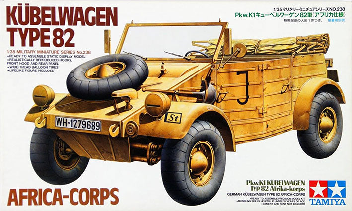 Modelo a escala 1/35 para armar: GERMAN KUBELWAGEN TYPE 82 AFRICA-CORPS