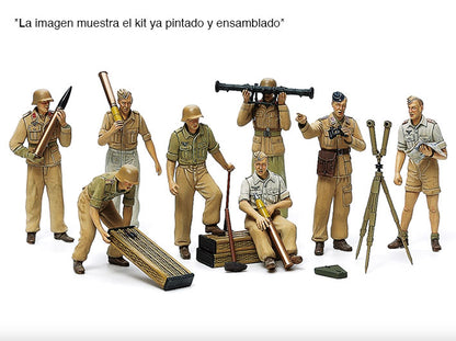 Modelo a escala 1/35 para armar: Militar - WWII U.S. German Africa Corps Luftwaffe Artillery Crew Set ( Set de Tripulación de Artillería de la Luftwaffe del Cuerpo Alemán de Africa WWII)
