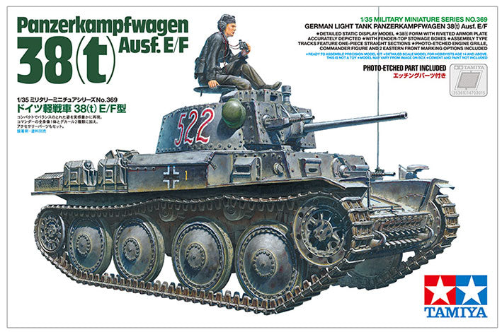 Modelo a escala 1/35 para armar: GERMAN LIGHT TANK PANZERKAMPFWAGEN 38(t) Ausf.E/F