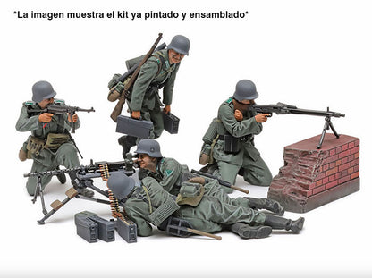Modelo a escala 1/35 para armar: Militar - German Machine Gun Team (Mid-WWII) Equipo alemán de ametralladoras (mediados de la Segunda Guerra Mundial)
