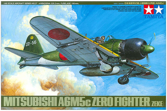 Modelo a escala 1/48 para armar: MITSUBISHI A6M5c ZERO FIGHTER (ZEKE)