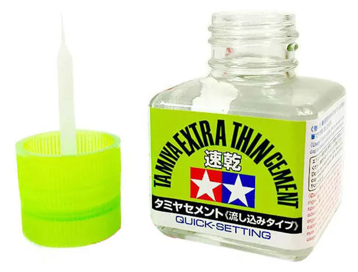 Pegamento Extra Delgado Secado Rápido (Extra Thin Cement Quick Setting) - Tamiya 40ml