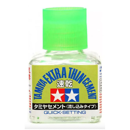 Pegamento Extra Delgado Secado Rápido (Extra Thin Cement Quick Setting) - Tamiya 40ml