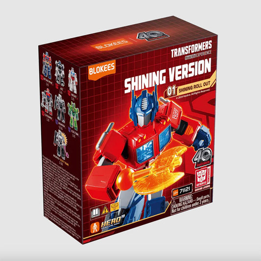 Blokees Transformers Versión Brillante: 01 Shining Roll Out - 1 Figura Armable Sorpresa con Luz