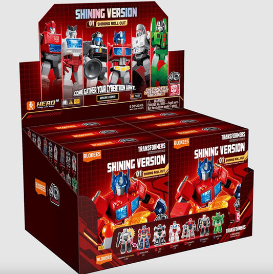 Blokees Transformers Versión Brillante: 01 Shining Roll Out - 1 Figura Armable Sorpresa con Luz