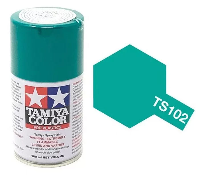 Pintura Aerosol Laca - Tamiya TS102 (Cobalt Green) - Verde Cobalto 100ml