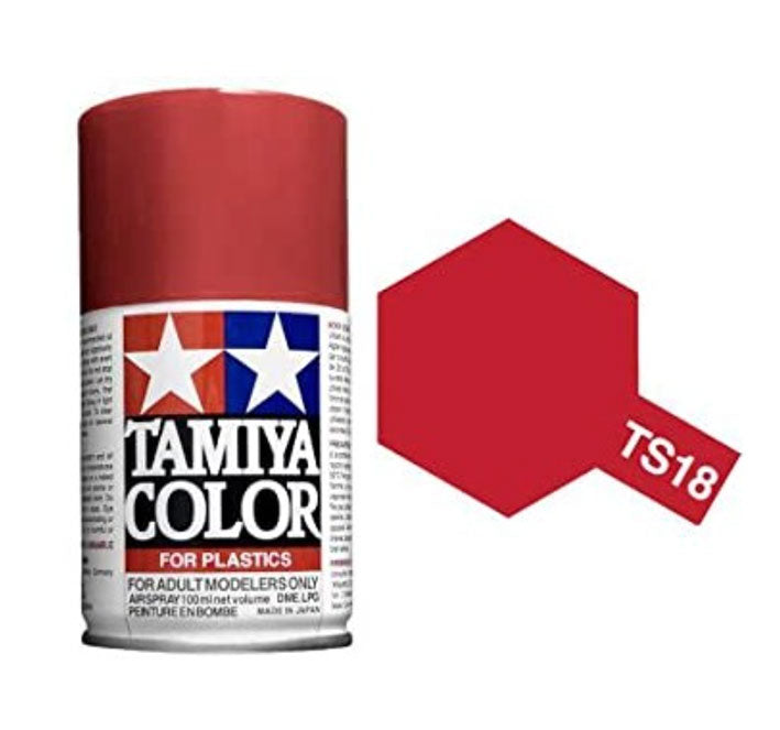 Pintura Aerosol Laca - Tamiya TS18 (Metallic Red) - Rojo Metálico 100ml