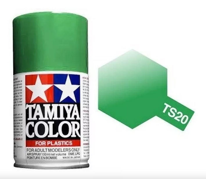 Pintura Aerosol Laca - Tamiya TS20 (Metallic Green) - Verde Metálico 100ml