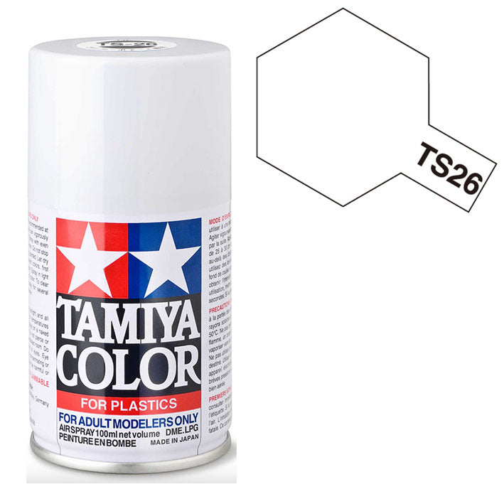 Pintura Aerosol Laca - Tamiya TS26 (Gloss Pure White) - Blanco Puro Brillante 100ml