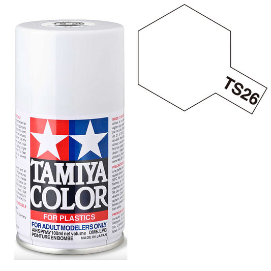 Pintura Aerosol Laca - Tamiya TS26 (Gloss Pure White) - Blanco Puro Brillante 100ml