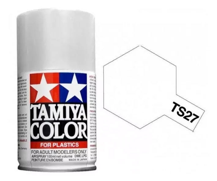 Pintura Aerosol Laca - Tamiya TS27 (Matt White) - Blanco Mate 100ml
